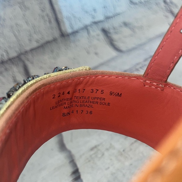 Tory Burch Tanner 100 MM Metallic Jeweled Sandal - Picture 8 of 12